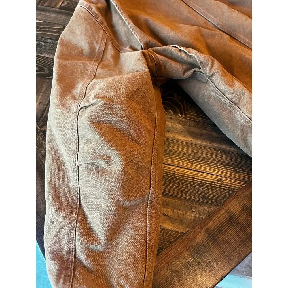Carhartt J141 211 Hooded Sherpa Lined Canvas Workwear Western Jacket Men XXL